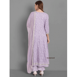 Ethnic Embroidered Kurta with Trousers & Dupatta