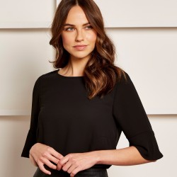 Clayton & Ford Fluted Sleeve Top