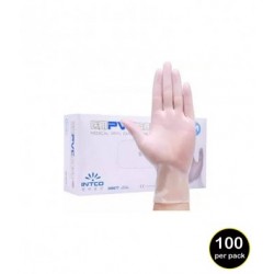 Result Clear Synthetic Vinyl Disposable Gloves (pack of 100)