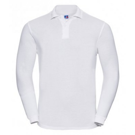 Russell Classic Long Sleeve Cotton Piqué Polo Shirt 