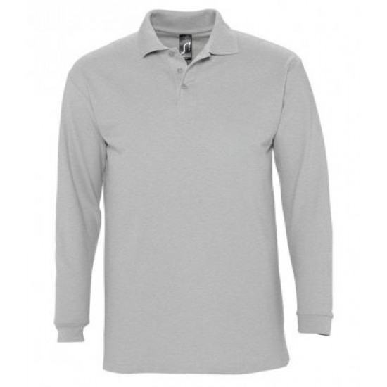 SOL S Winter II Long Sleeve Cotton Piqué Polo Shirt 
