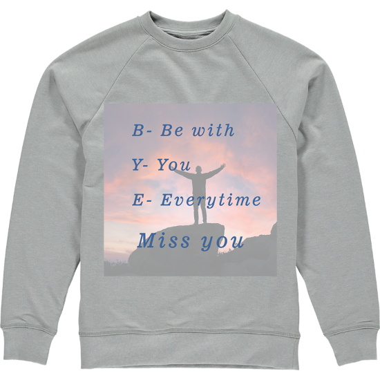 Men s BYE Miss You Printed Sweatshirts 
