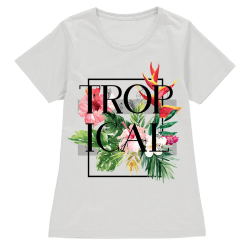 Women's Tropical Printed T-shirt
