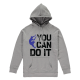 His & Her s You Can Do It Printed Hoodies 