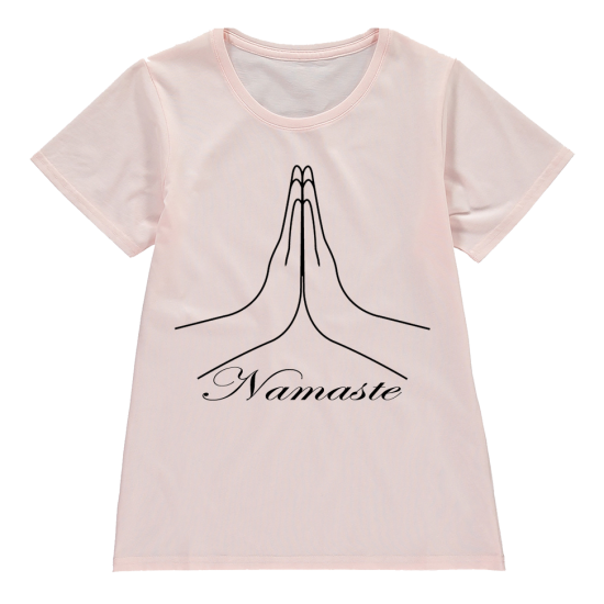 Women s Black Namaste Printed T-shirt 