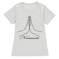 Women's Black Namaste Printed T-shirt