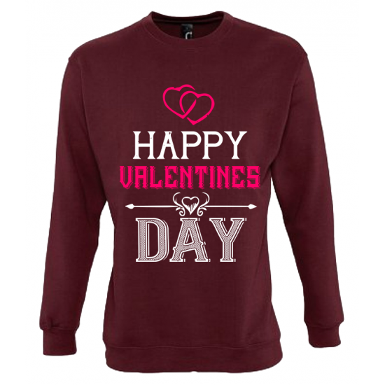 Happy Valentines Day Printed Sweatshirt 