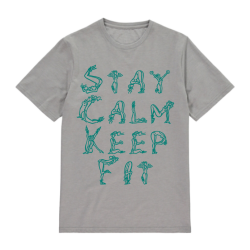 Stay Calm Keep Fit Printed T-shirt