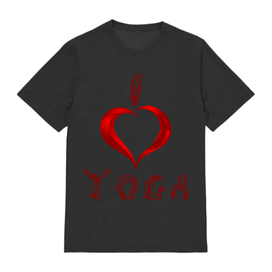 I Love Yoga Printed T-shirt 