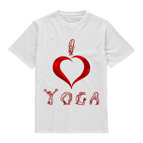 I Love Yoga Printed T-shirt 